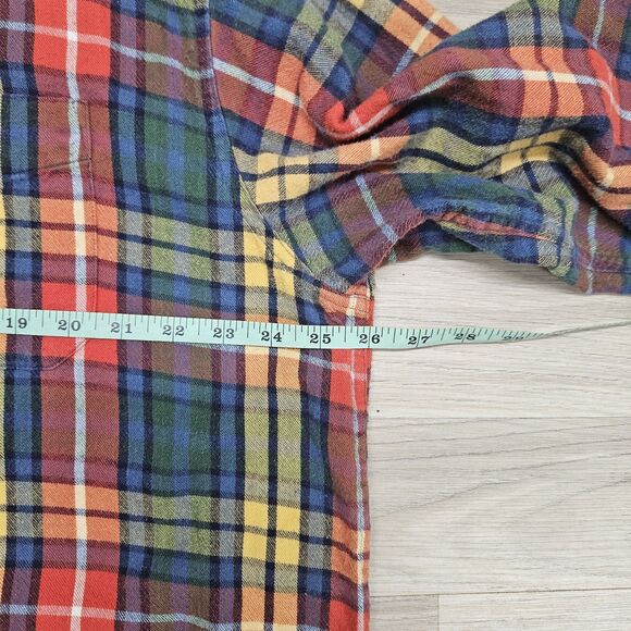L.L. Bean Mens Colorful Plaid Flannel Shirt Button Down Size XL - Picture 3 of 7